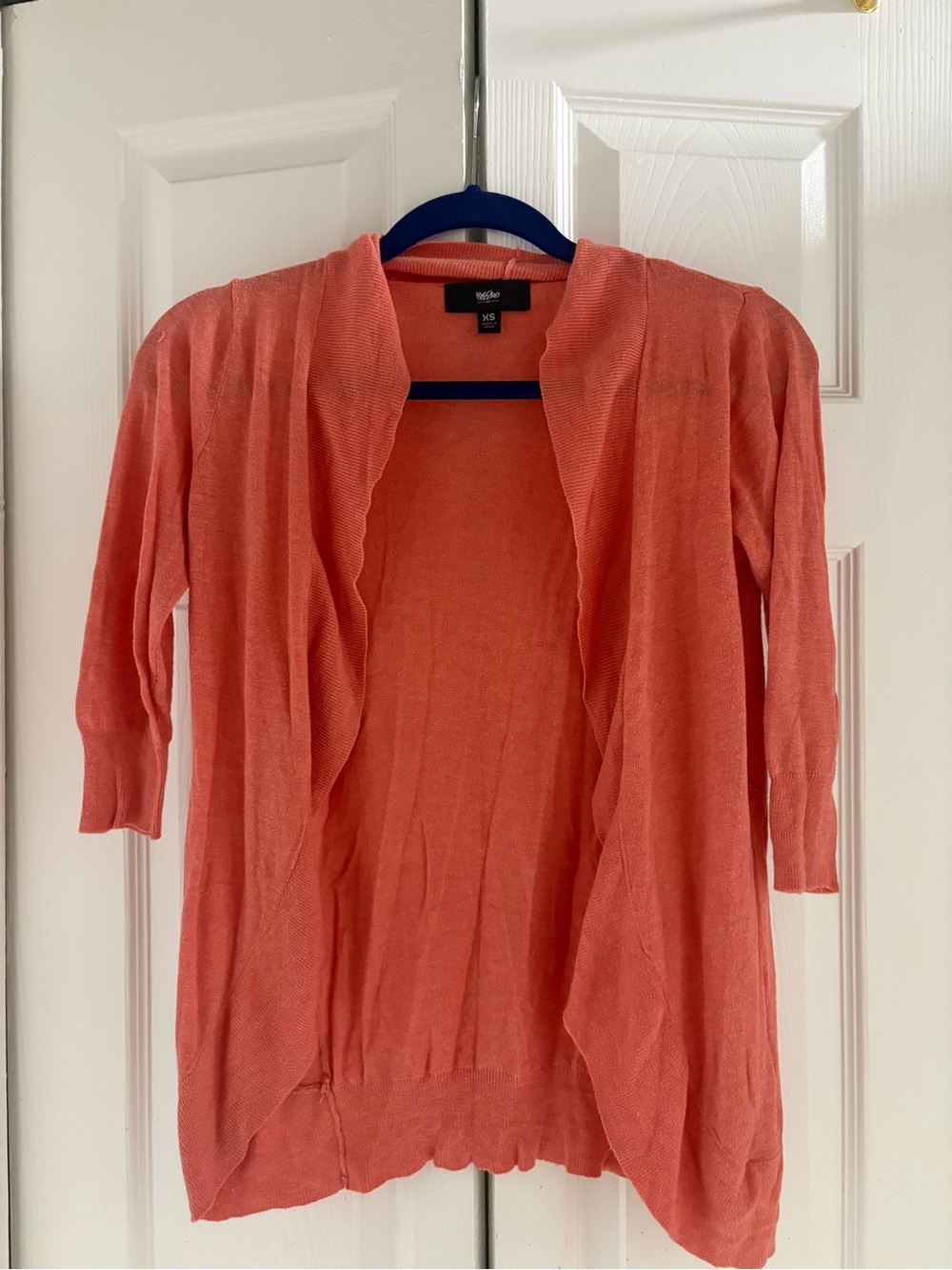 Mossino Coral Open-Front Lightweight Cardigan